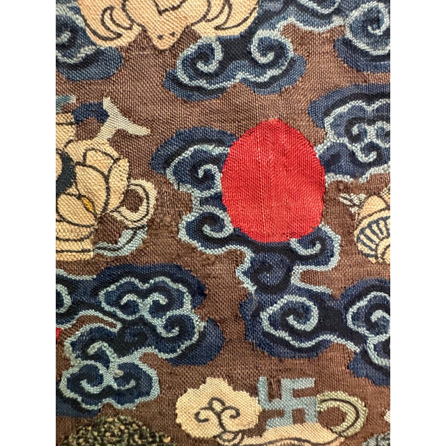 Rare Mid-19th C. Chinese Military Rank Badge — Lion, Petit Point For Sale - Image 10 of 11