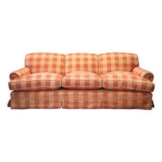 Large Gingham Three-Seater Sofa by George Smith, 2010s For Sale