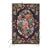 Antique Hooked Rug in Black With Floral Medallion & Patterns From Rug & Kilim For Sale