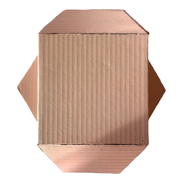 Abstract Cardboard Sculpture in Rustic Pink For Sale