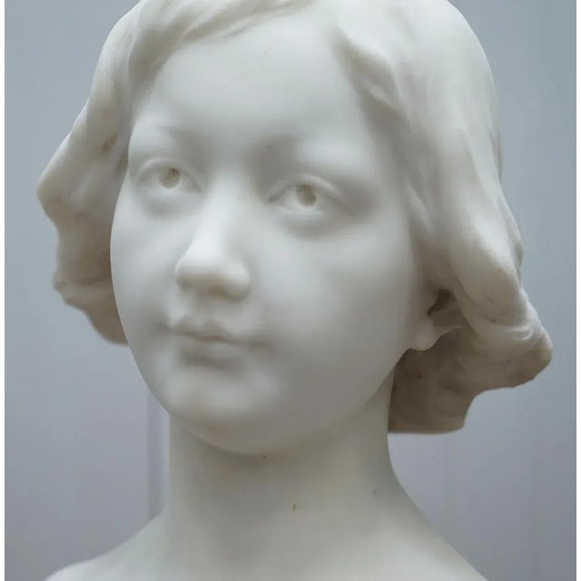 Napoleon III French Solid Marble Bust For Sale - Image 5 of 18