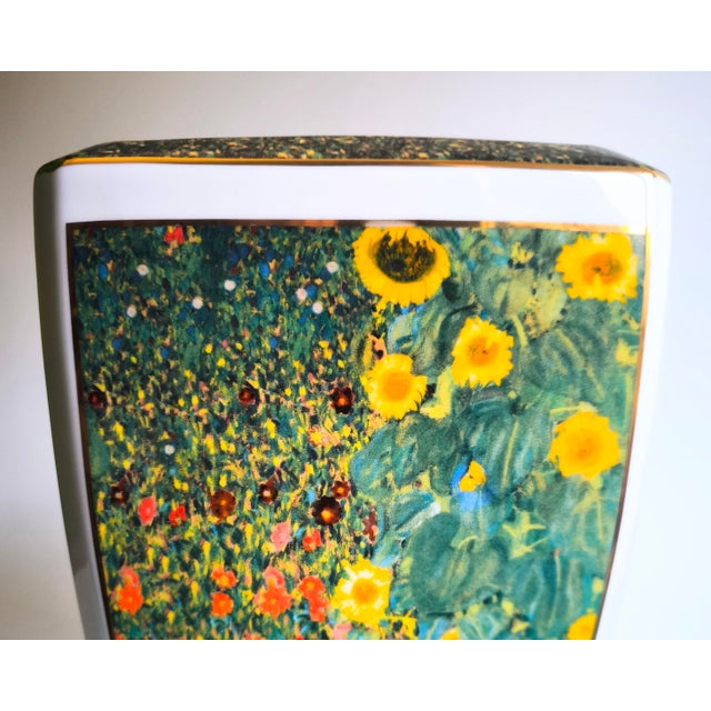 20th Century Goebel Porcelain Vase - Gustav Klimt Blumenmotive Limited Edition For Sale - Image 9 of 17