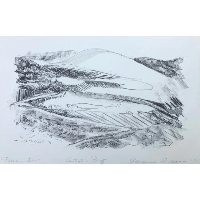 1971 Adrienne Anderson Tuscan Sea Lithograph For Sale