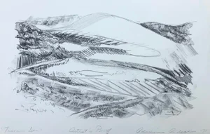 1971 Adrienne Anderson Tuscan Sea Lithograph