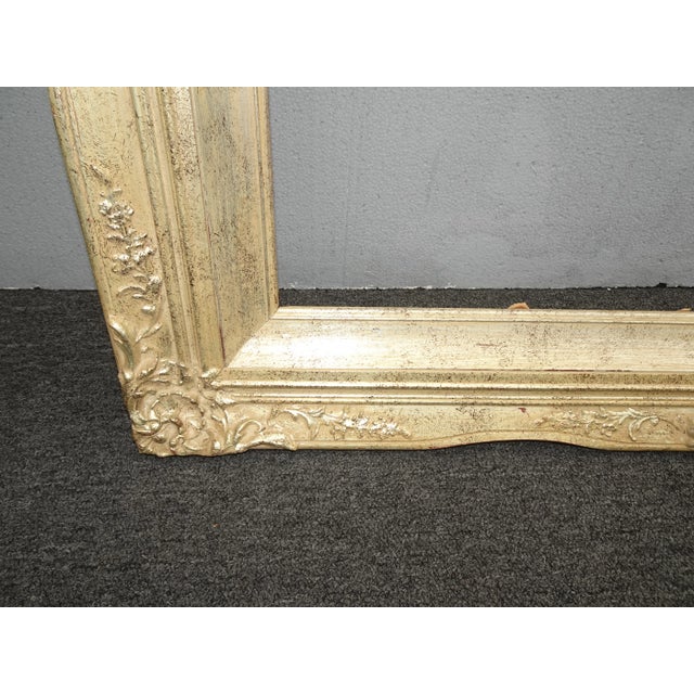 Vintage Large Oversized 69" Tall Silver French Country Picture Frame For Sale - Image 9 of 11
