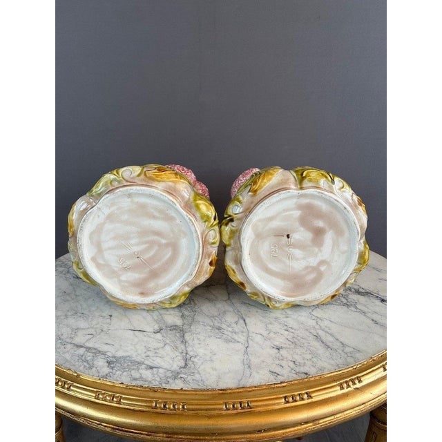 19th Century 20th Century Art Nouveau Earthenware Vases, 1890s, Set of 2 For Sale - Image 5 of 8