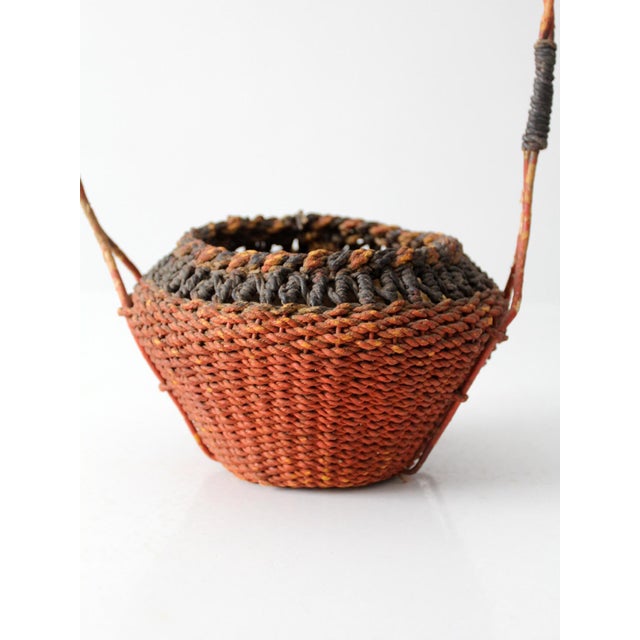 Antique Southeast Asian Folk Art Basket For Sale - Image 6 of 14