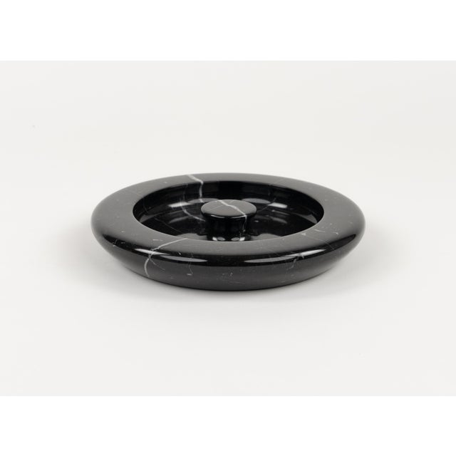 Black Marble Ashtray attributed to Angelo Mangiarotti, Italy, 1970s For Sale - Image 13 of 18