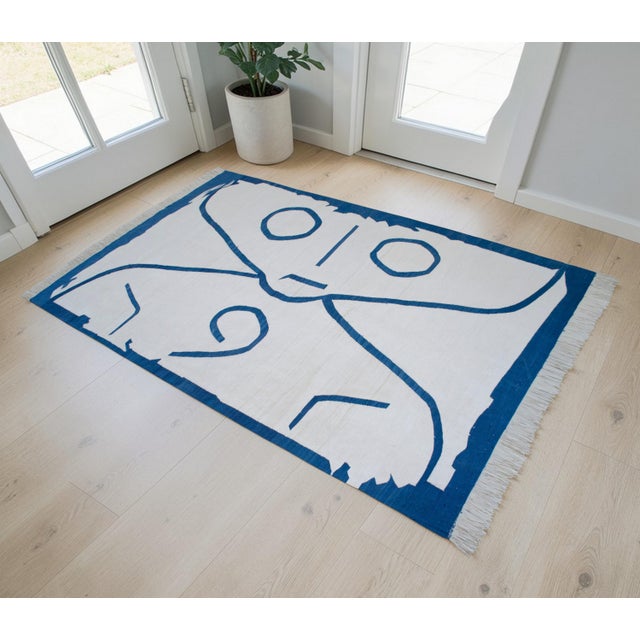 A one-of-a-kind flat weave kilim, hand-woven in West Anatolia using pure silk on silk — undyed natural warp and weft...