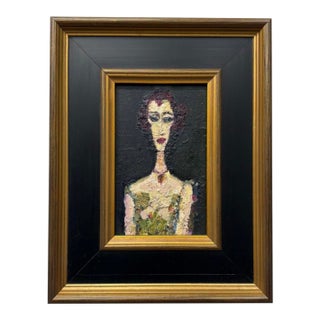 Portrait of Actress Nino Gomarteli by Levan Chichinadze For Sale