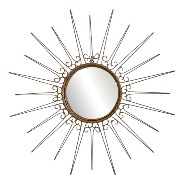 Metal Sun Mirror, 1960s For Sale