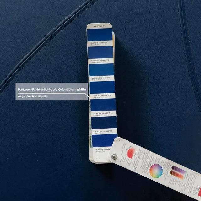 Tangram Ottoman in Blue Leather from Roche Bobois For Sale - Image 5 of 10