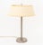 Pair of Nessen Mid-Century Modern Table Lamps, each with satin chrome base and original linen shade, with "Nessen...