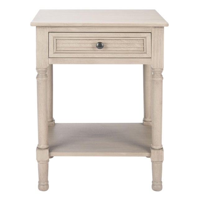Tate 1 Drawer Accent Table in Greige For Sale - Image 11 of 11