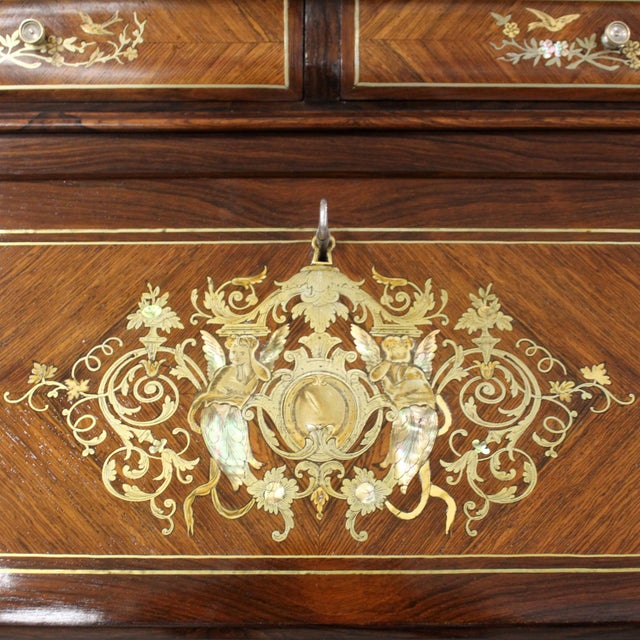 Brown 19th Century Napoleon III Writing Desk For Sale - Image 8 of 14
