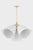 Hudson Valley Lighting Bronson 37.5 in. 6 Light Chandelier in Aged Brass and White Plaster Finish For Sale In New York - Image 6 of 11