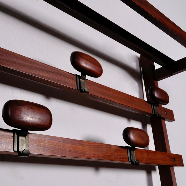 1960s Vintage Wooden Coat Stand by Carlo Enrico Longhi for Elam, 1960s For Sale - Image 5 of 16