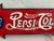 Vintage 1980s reproduction metal sign - Pepsi-Cola. Red, white and blue sign is in the shape of an arrow. Fun to display...