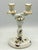 Elegant vintage porcelain candelabrum by Herend of Hungary in the celebrated Rothschild Bird pattern. The two scrolling...