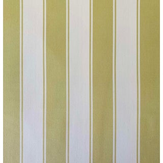 Free Spirit Designer Vicki Payne Green & White Awning Cabana Stripe Fabric- 3 Yards For Sale
