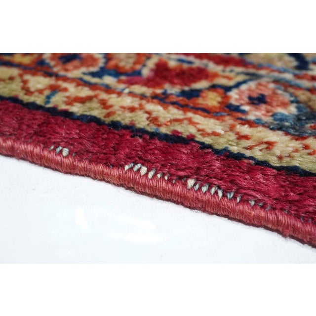 Red Antique Sarouk Rug 9'1'' x 12'0'' For Sale - Image 8 of 12