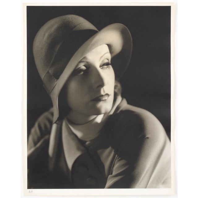 Greta Garbo - Black and White Photograph by Clarence Sinclair Bull, 1930 1930 Black and white portrait photograph of...
