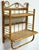 Wood Vintage Bamboo and Wicker Wall Shelf With Towel Rack For Sale - Image 7 of 9
