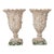 Pair of Large Mosaic Shell and Glass Urns For Sale