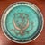 Wilhelm Kåge Mid 20th Century Swedish Gustavsberg Argenta Art Pottery Coasters, Set of 5, Turquoise Glazed With Silver Floral Motifs For Sale - Image 4 of 8
