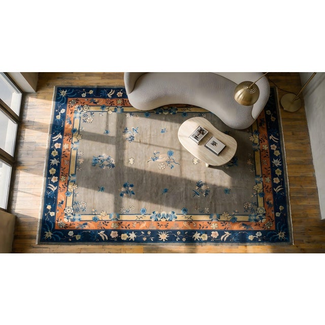 Antique Chinese Peking Rug For Sale - Image 12 of 12