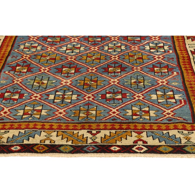 Mid-19th Century Caucasian Shirvan Rug, 03'04 X 04'00 For Sale - Image 4 of 10