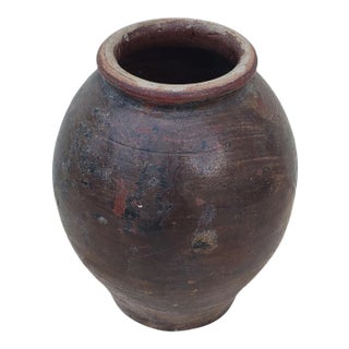 Vintage Tamegrout Brown Moroccan Jar / Urn For Sale