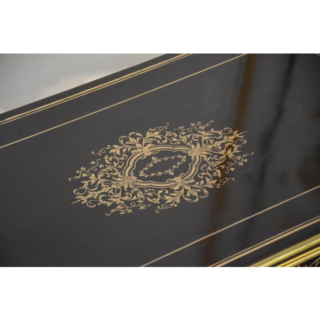 Napoleon III Darkened Wood Game Table For Sale - Image 11 of 18