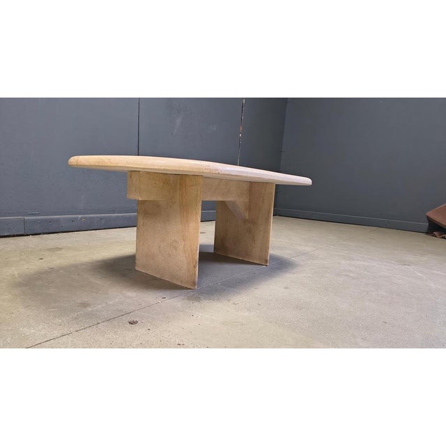 Ivory Vintage Italian Travertine Coffee Table, 1970s, Set of 6 For Sale - Image 8 of 14
