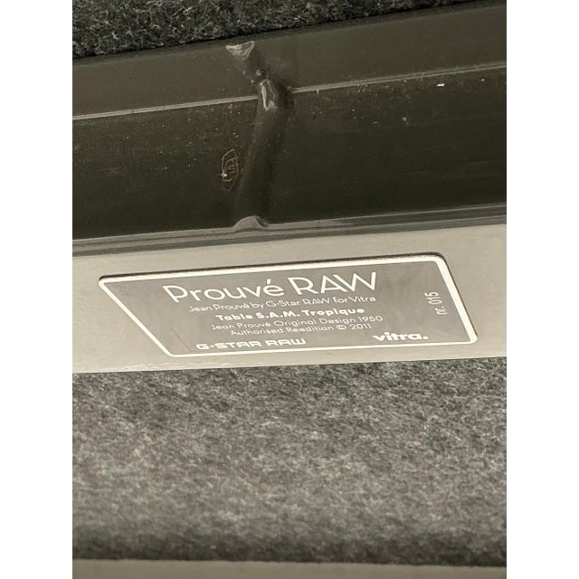 Vintage Jean Prouve for Vitra “Gstar Raw” Collectors Edition Dining Table For Sale - Image 11 of 12