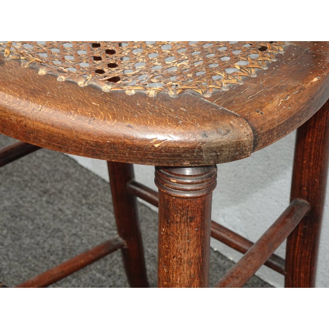 Antique Barstool Cane Childs High Chair ~ French Farm House Chic For Sale - Image 10 of 12