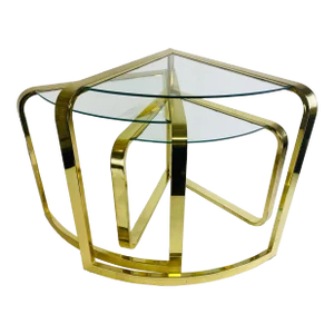 Design Institute of America Brass Modernist Nesting Tables