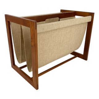 Mid-Century Newspaper Rack by Aksel Kjersgaard for Odder Møbler, Denmark, 1960s For Sale