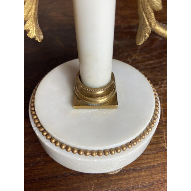 Antique French Bronze and Marble Candleholders from Befos, Set of 2 For Sale - Image 17 of 18