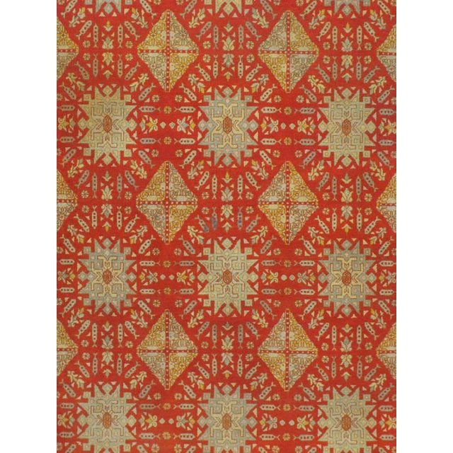 A brashly toned Indian Amritsar in motivating display. Measures: 10' 5" x 14' 0"