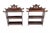 Vintage Century Mahogany Three-Tier Pagoda Wall Shelf—A Pair For Sale - Image 4 of 9