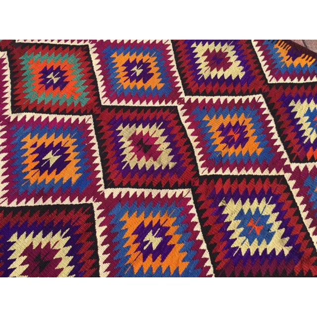 Bohemian Kilim Rug - 64" X 112" For Sale - Image 4 of 11