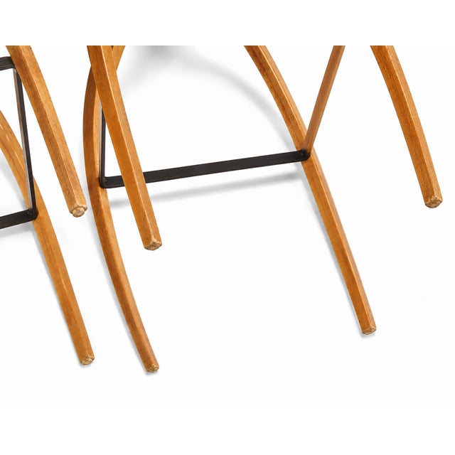 Norman Cherner for Plycraft -Set of 3 Molded Plywood Swivel Bar Stools, 1960s Mid-Century Modern For Sale - Image 9 of 12