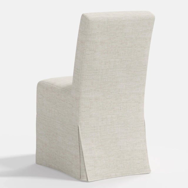 Stoffer Home x Cloth & Company Lindy Slipcover Dining Chair in Relaxed Linen Zinc For Sale In Chicago - Image 6 of 6
