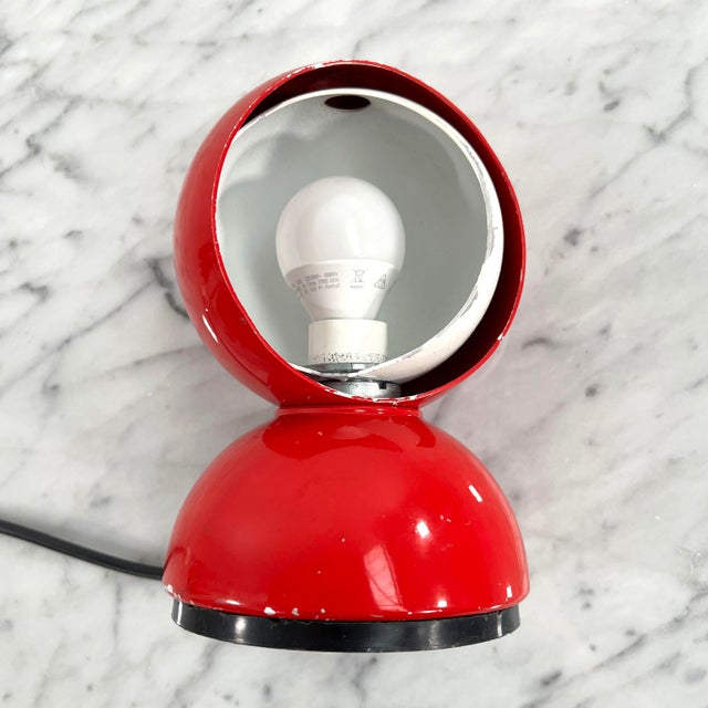 Red Red Eclisse Table Lamp by Vico Magistretti for Artemide, 1960s For Sale - Image 8 of 10