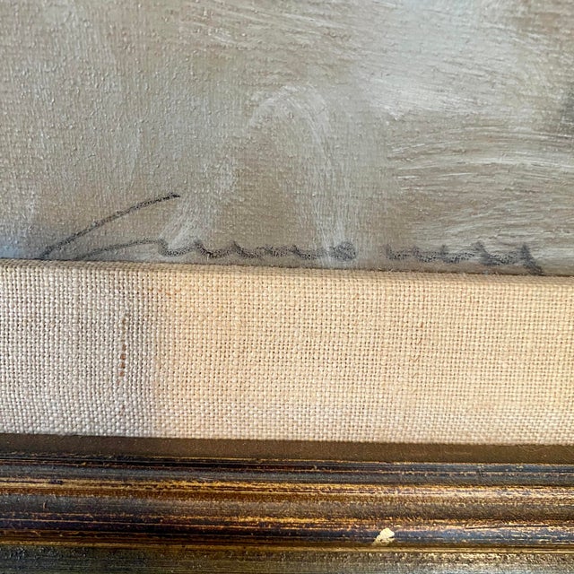 Mid 20th Century Portrait of Young City Newsboy in Winter Oil on Canvas Framed For Sale - Image 15 of 15