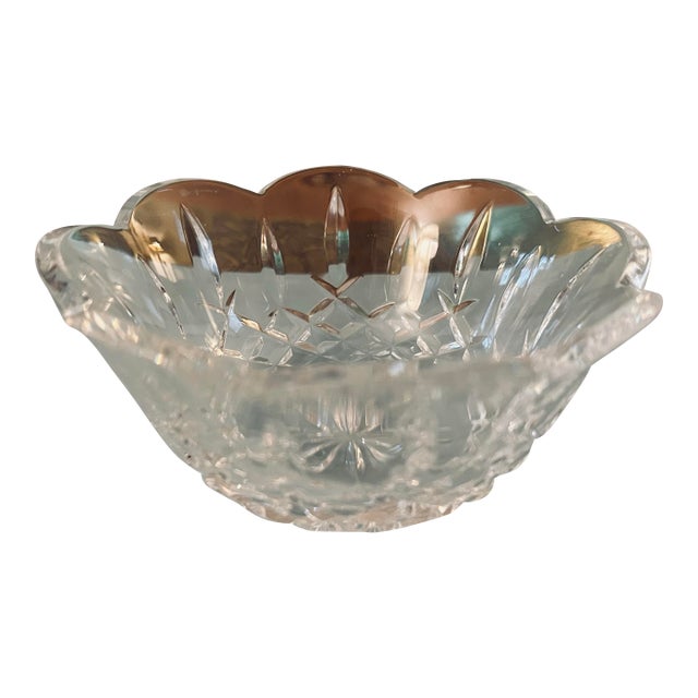 1990s Waterford Crystal Scalloped Bowl For Sale