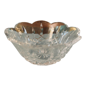 1990s Waterford Crystal Scalloped Bowl