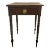 Late 20th Century Mahogany One-Drawer Side Table With Spindle Leg and Brass Handle For Sale