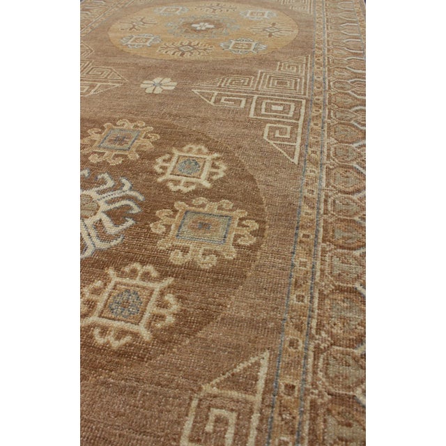 2000 - 2009 Afghan Khotan Runner With All-Over Geometric-Circle Medallion Pattern For Sale - Image 5 of 7
